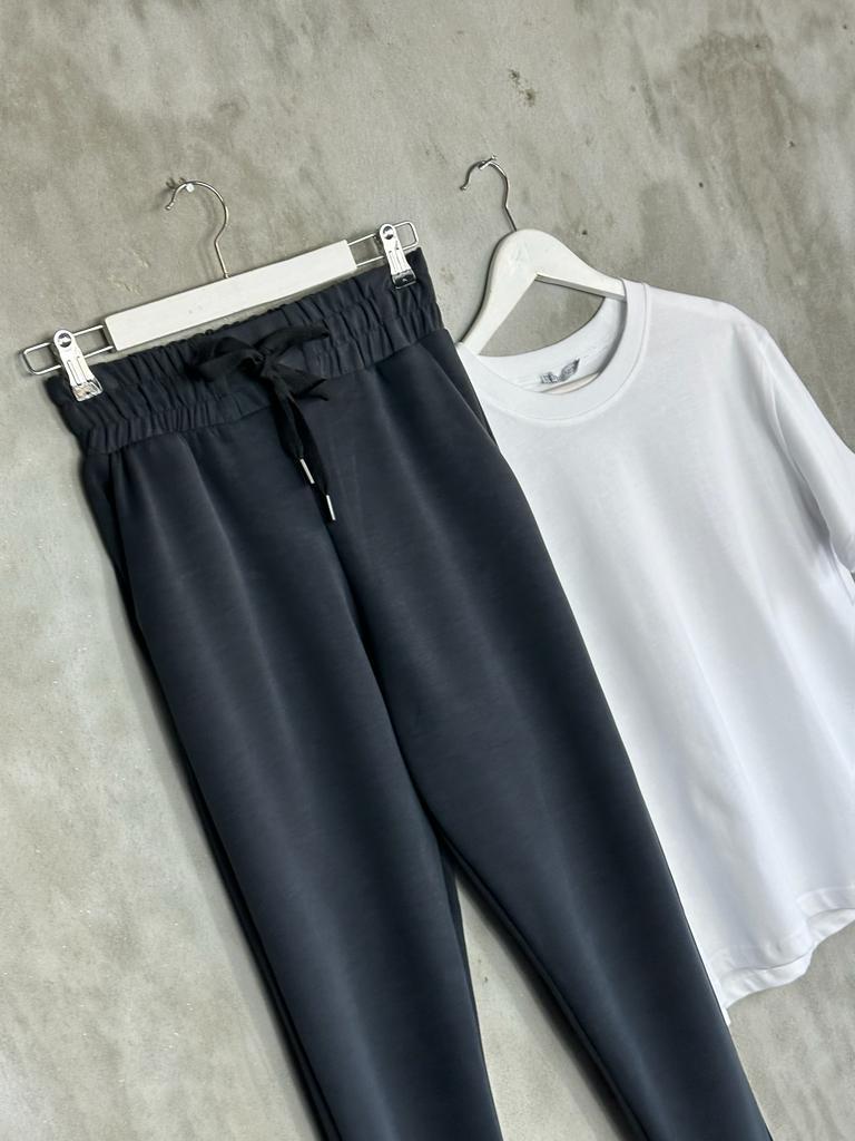Oysho Kumaş Jogger Kadın Pantolon (Siyah)
