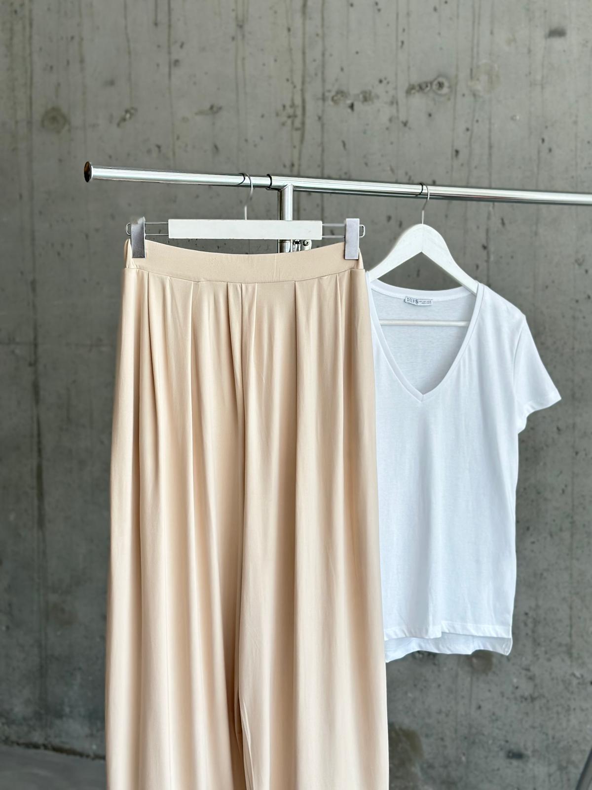Oysho Kumaş Şalvar Model Pantolon (Bej)