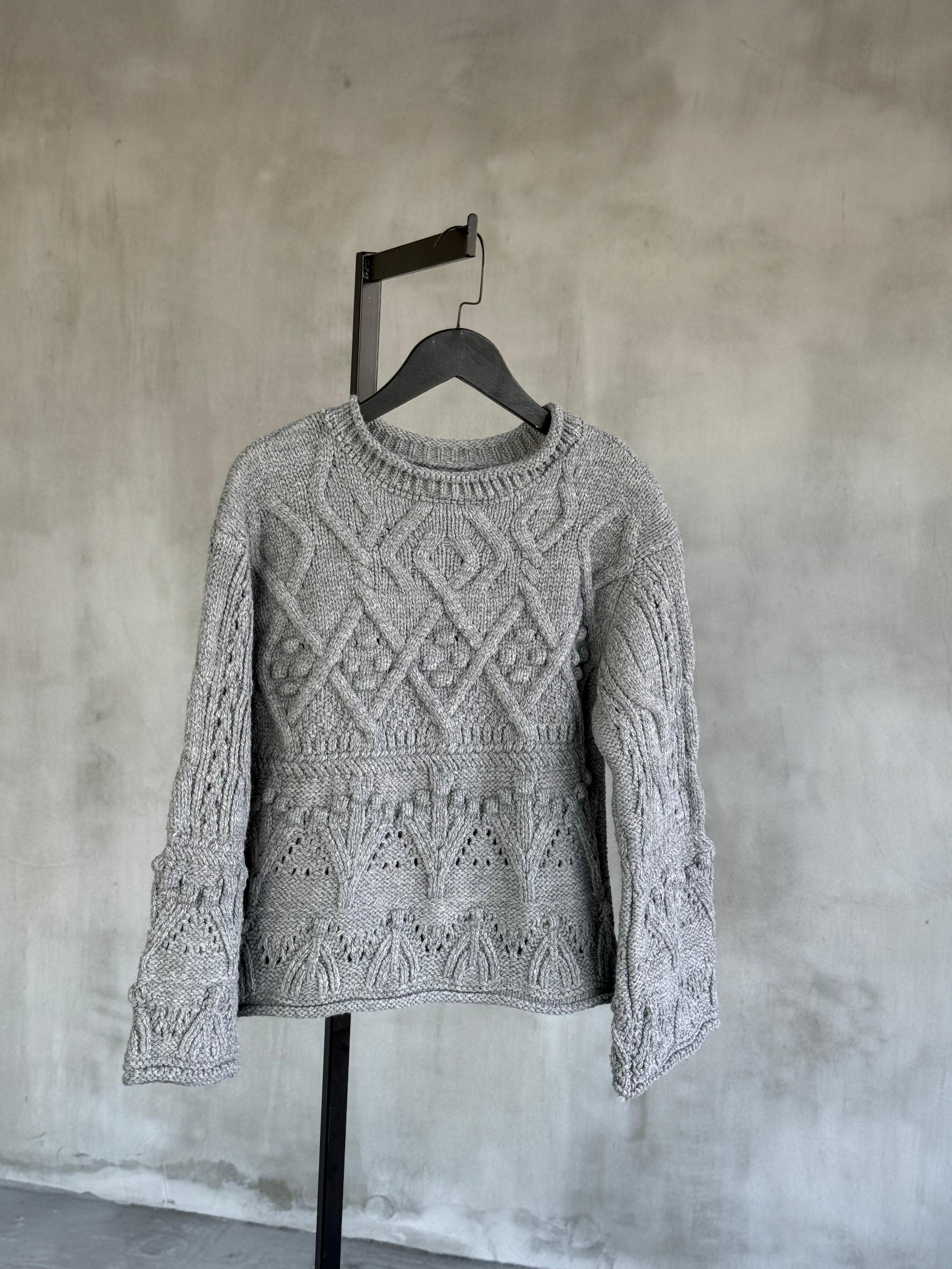 Premium Kalite Angora Dokulu Kazak (Gri)