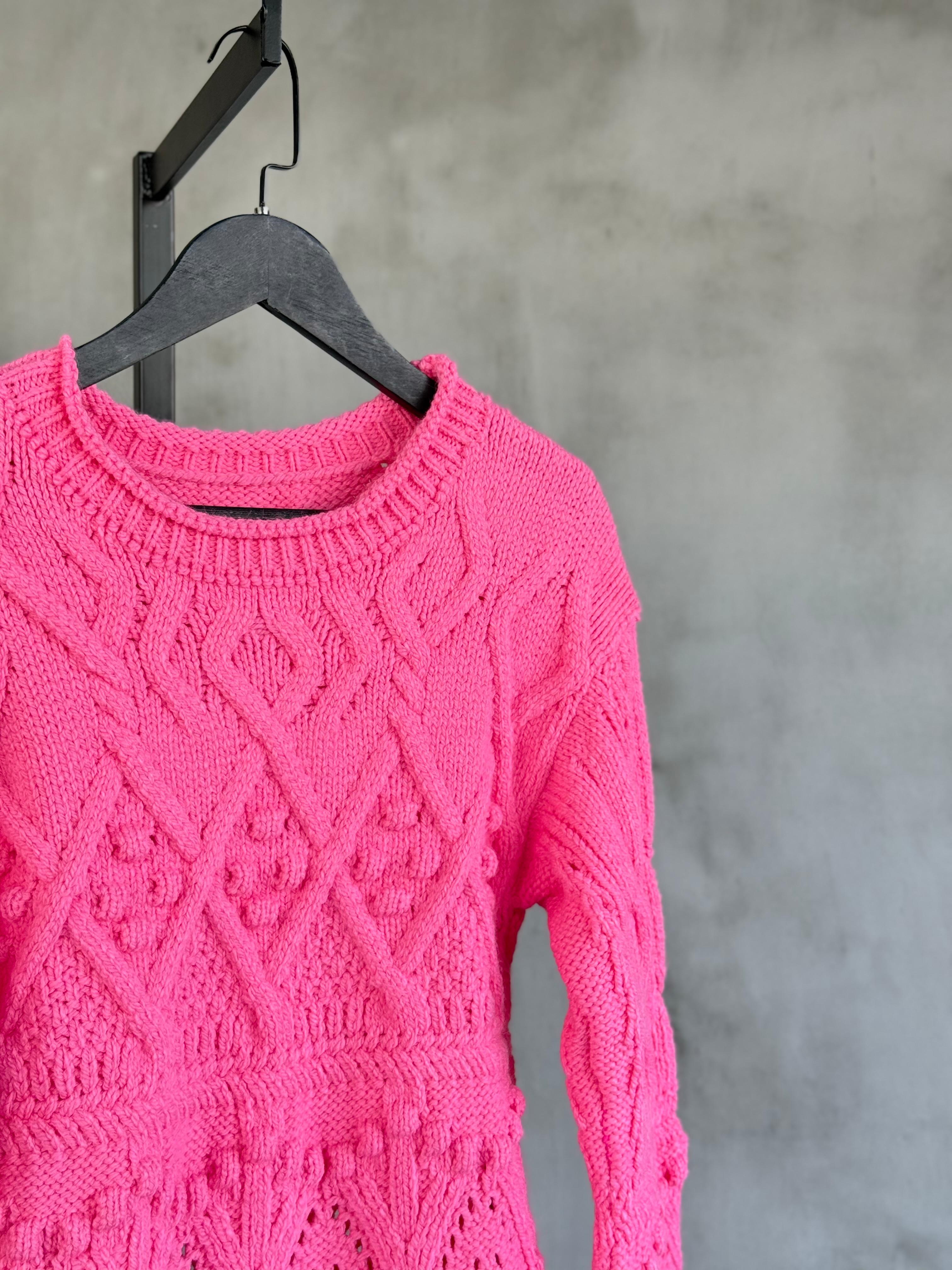 Premium Kalite Angora Dokulu Kazak (Pembe)