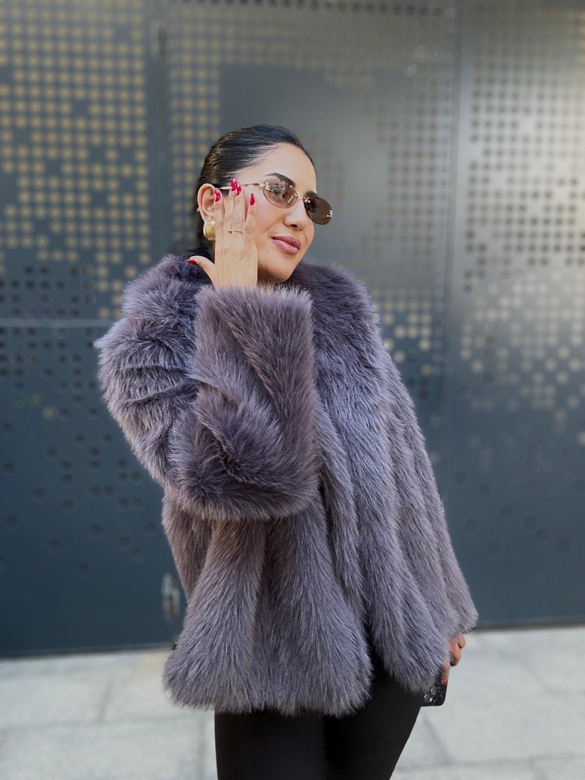 Premium Kalite İthal Kürk (Antrasit)