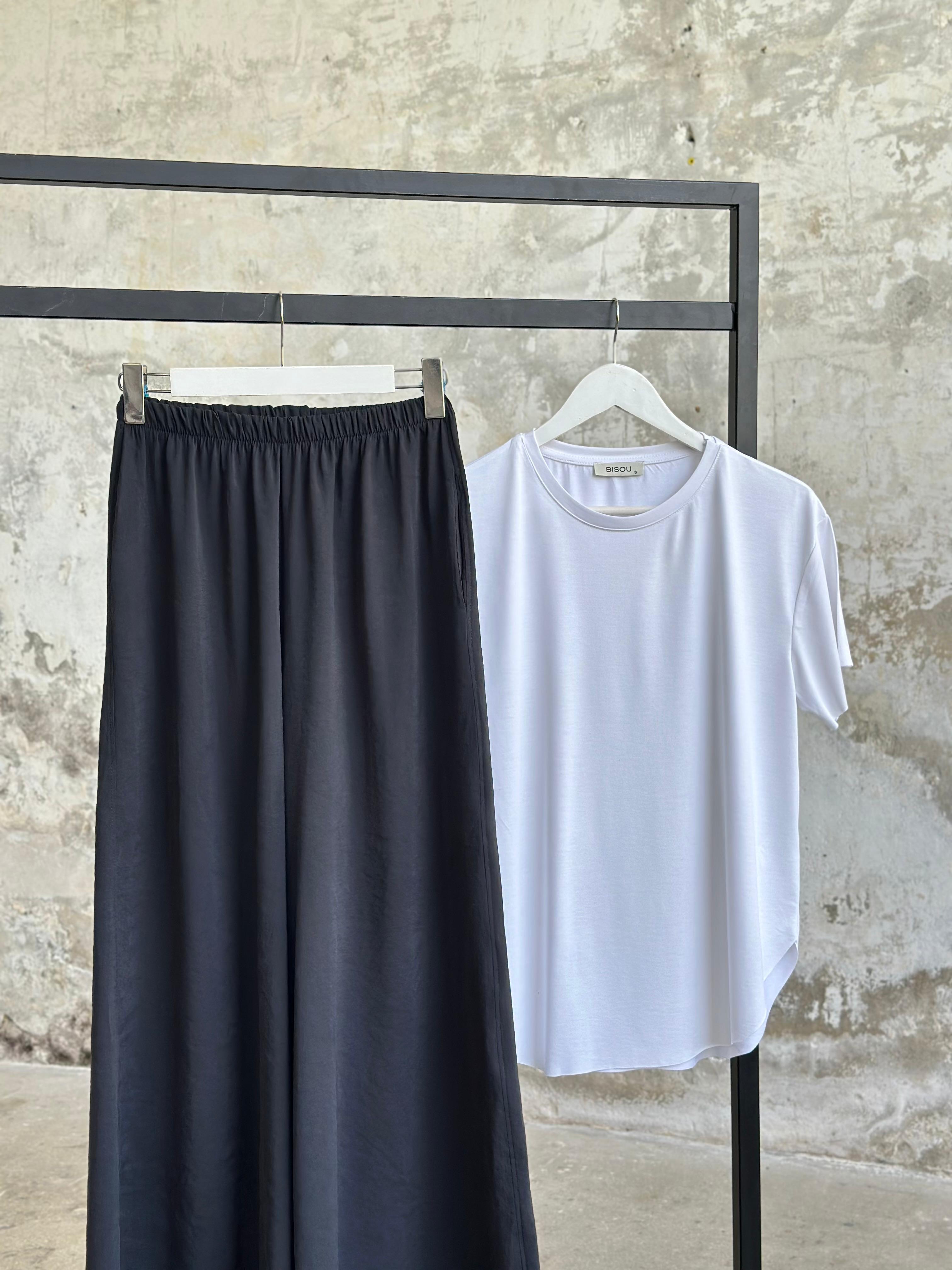 Premium Kalite Tensel Kumaş Pantolon (Siyah)