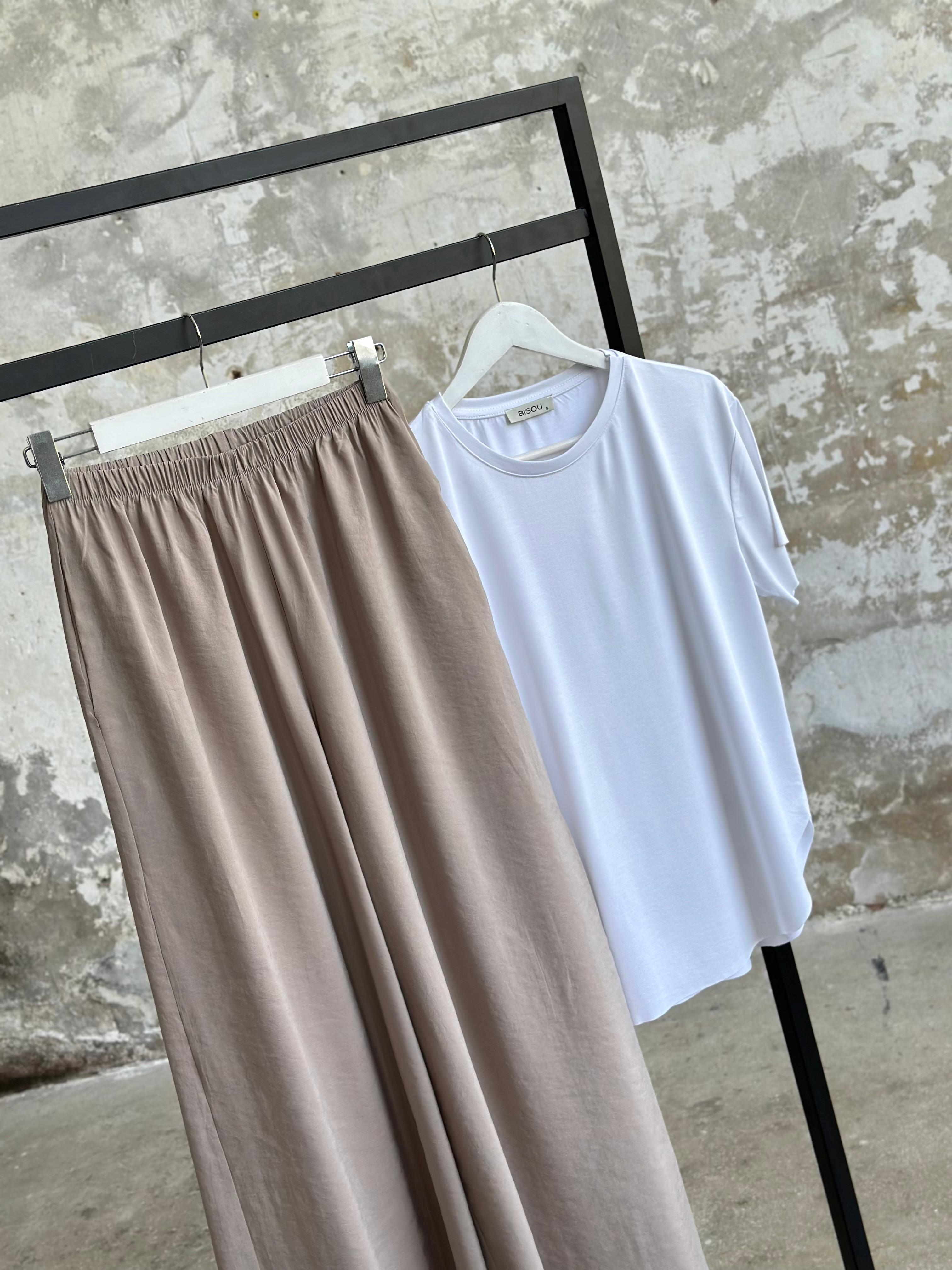 Premium Kalite Tensel Kumaş Pantolon (Taş)