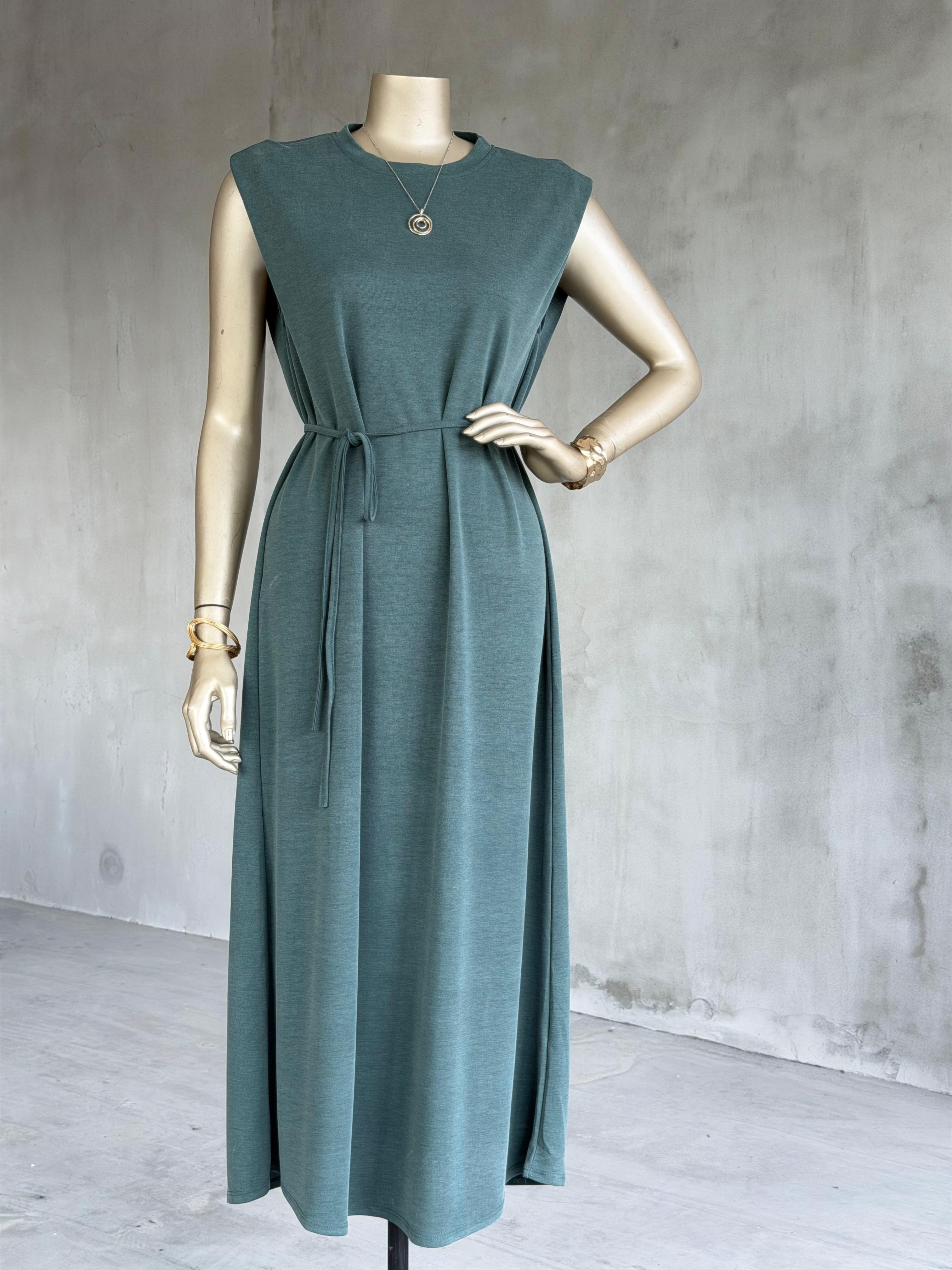 Premium Modal Salaş Maxi Elbise (Mint Yeşili))