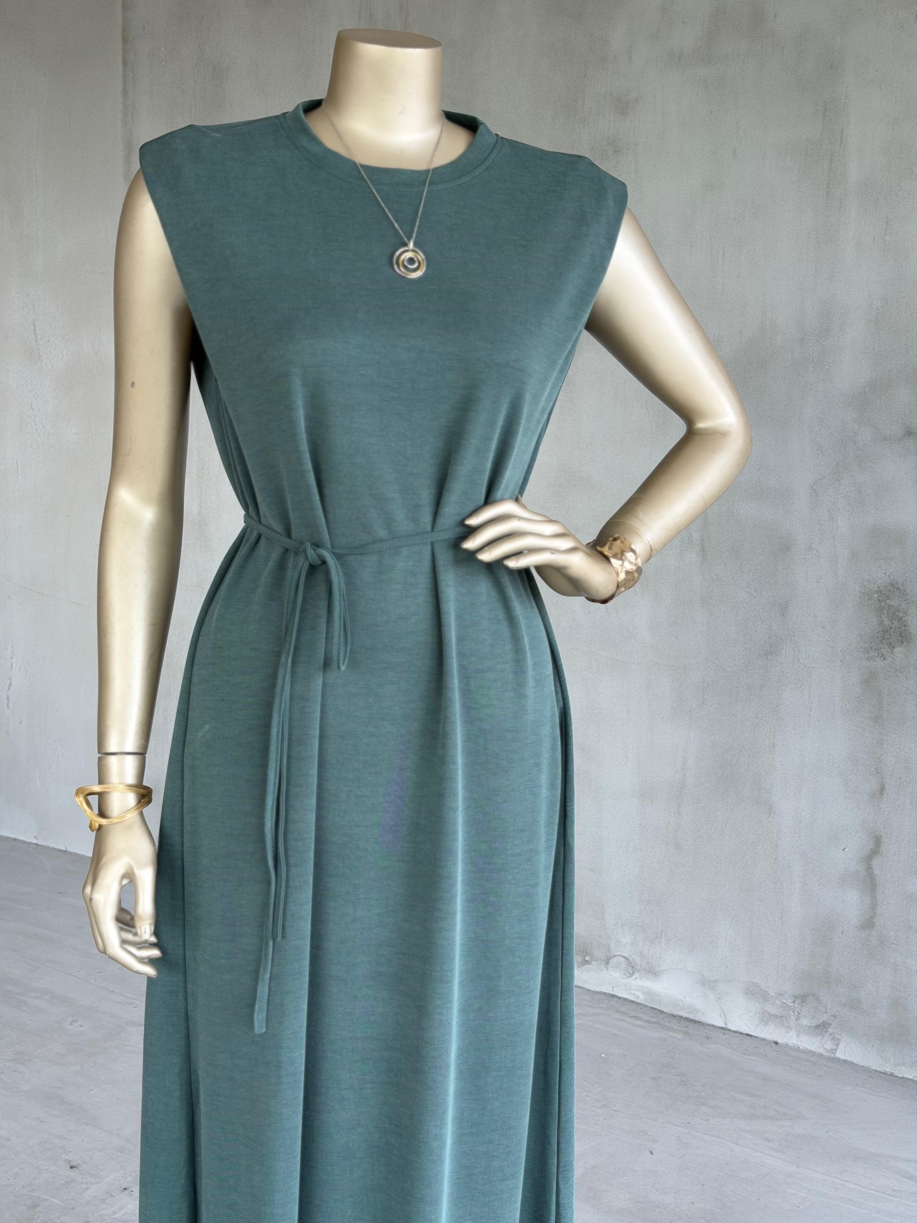 Premium Modal Salaş Maxi Elbise (Mint Yeşili))