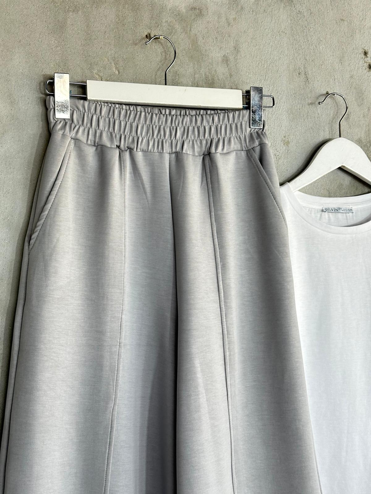 Premium Model Kumaş Çımalı Pantolon (Gri)