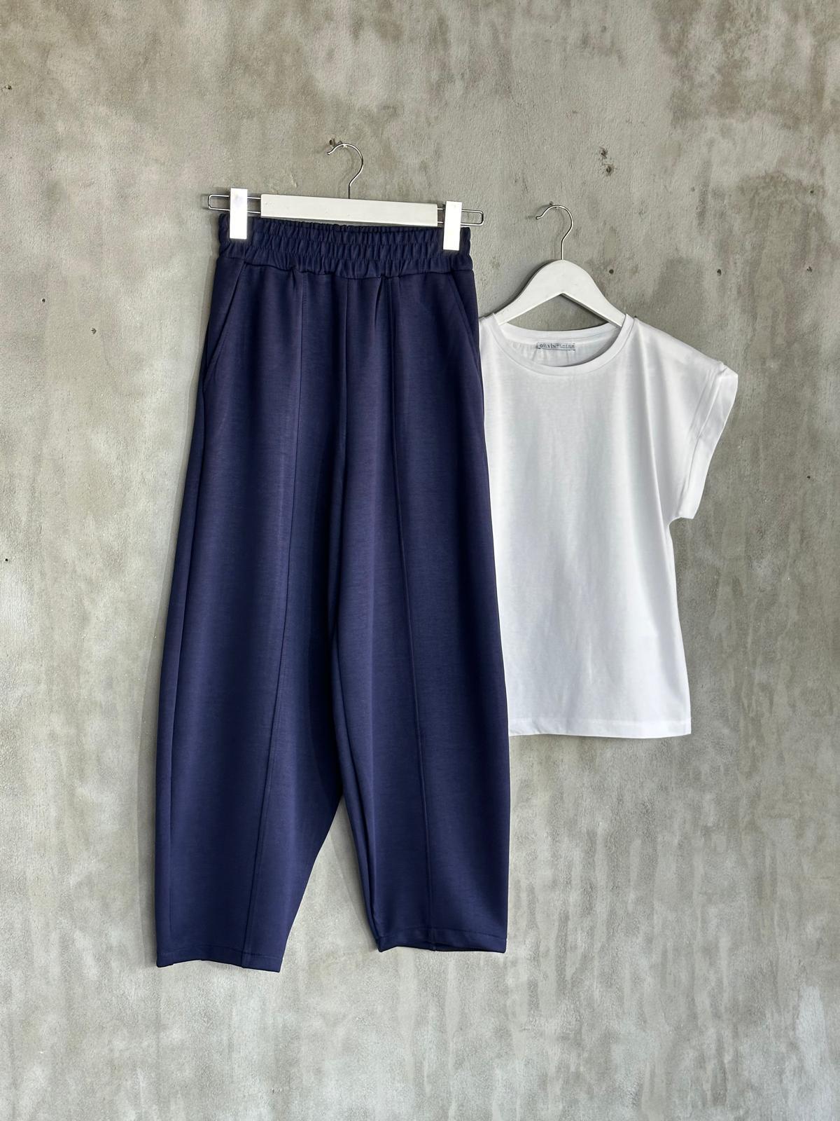 Premium Model Kumaş Çımalı Pantolon (Lacivert)