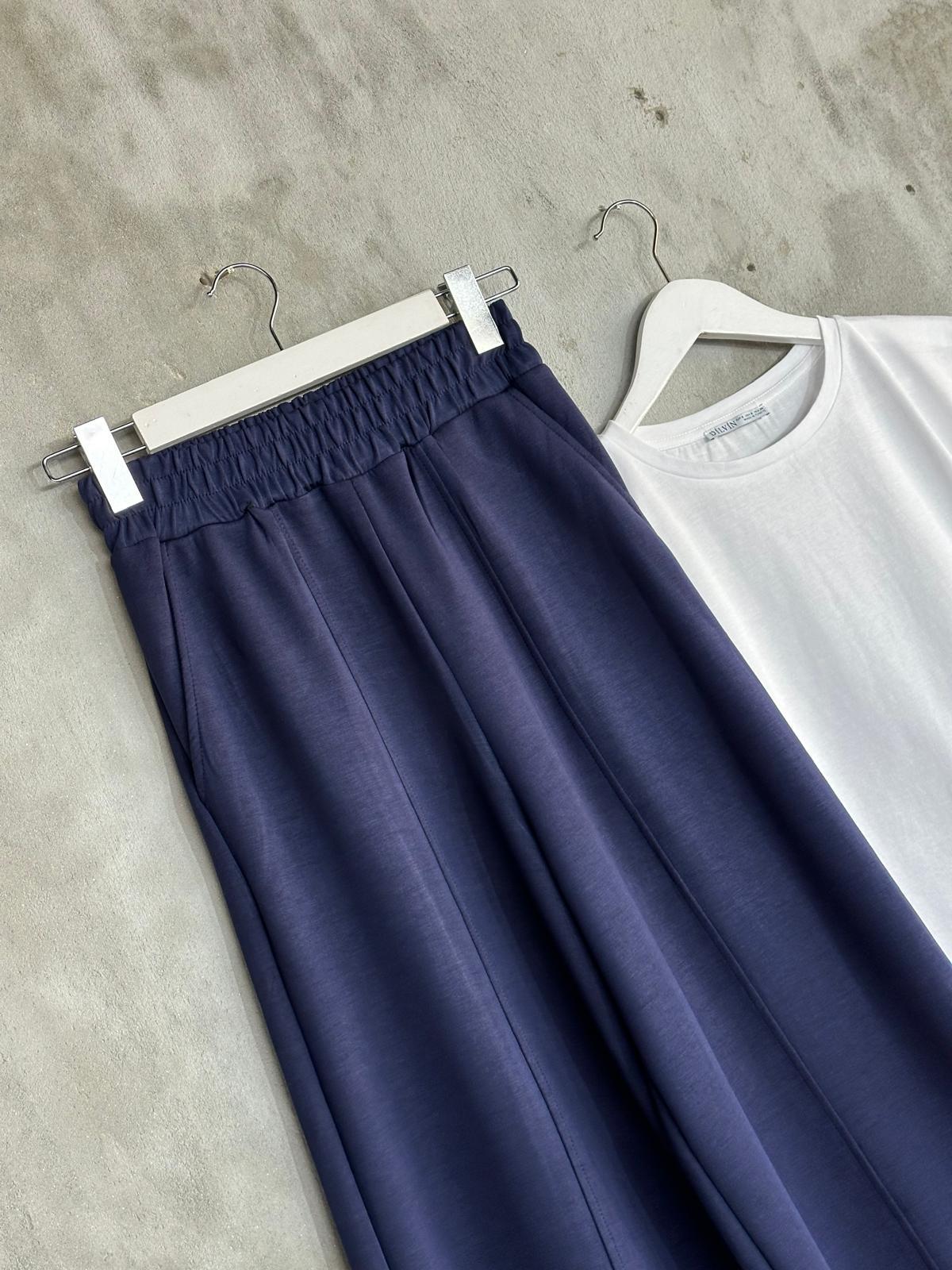 Premium Model Kumaş Çımalı Pantolon (Lacivert)