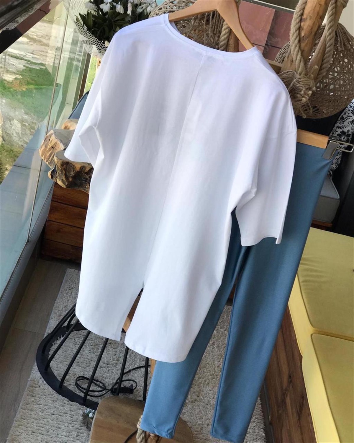 Salaş Model Penye Tunik Tshirt (BEYAZ)
