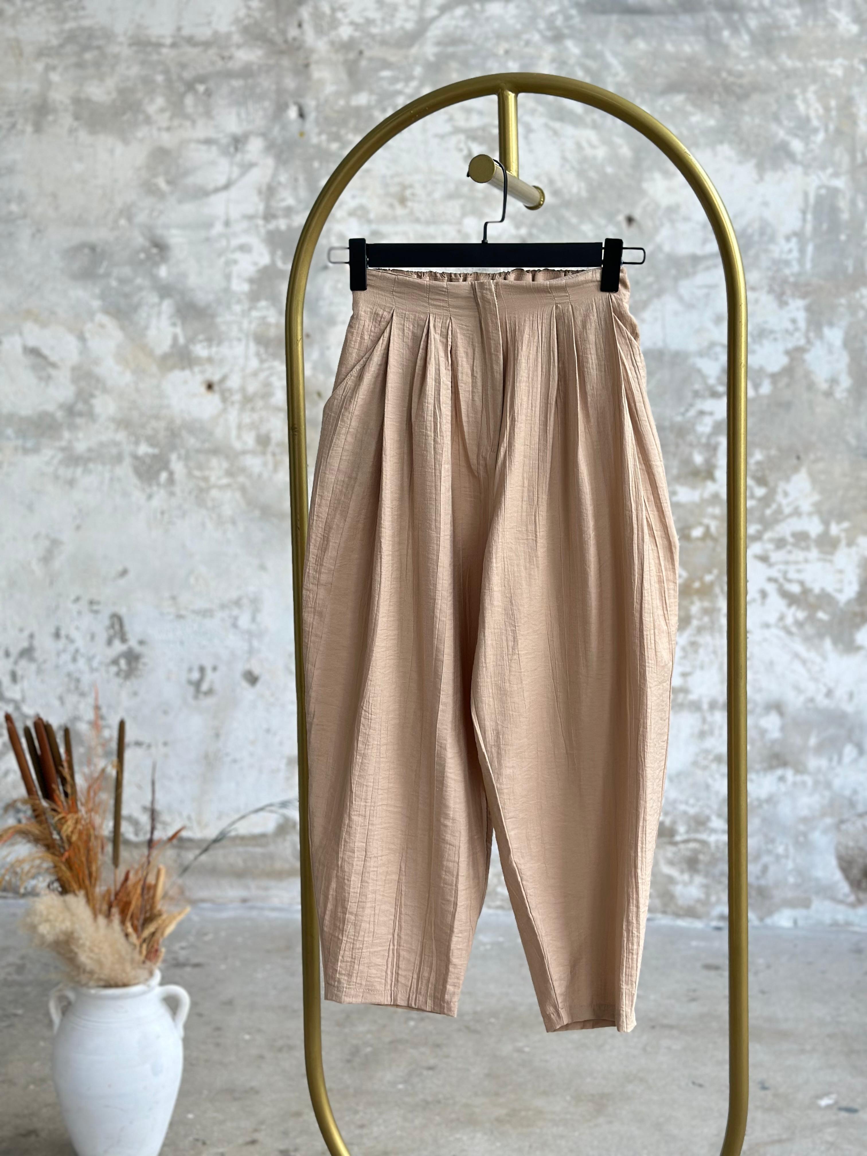 Şalvar Model Bambu Dokulu Coton Takım (Camel)