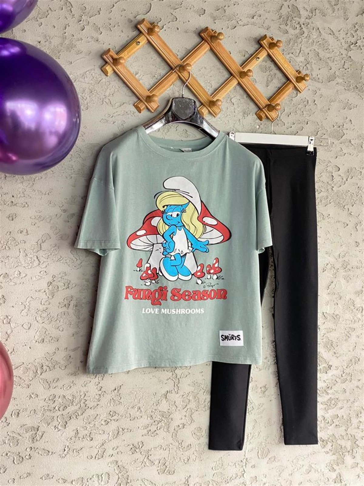 Şirine Baskılı Dokuma Tshirt