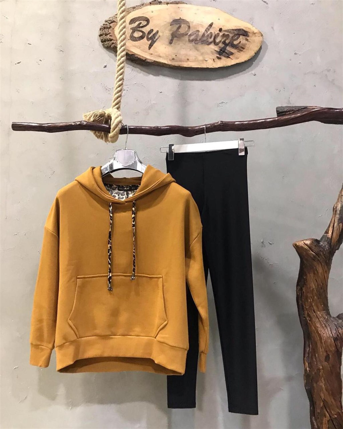 Sırt Leopar Detay Sweat (HARDAL)