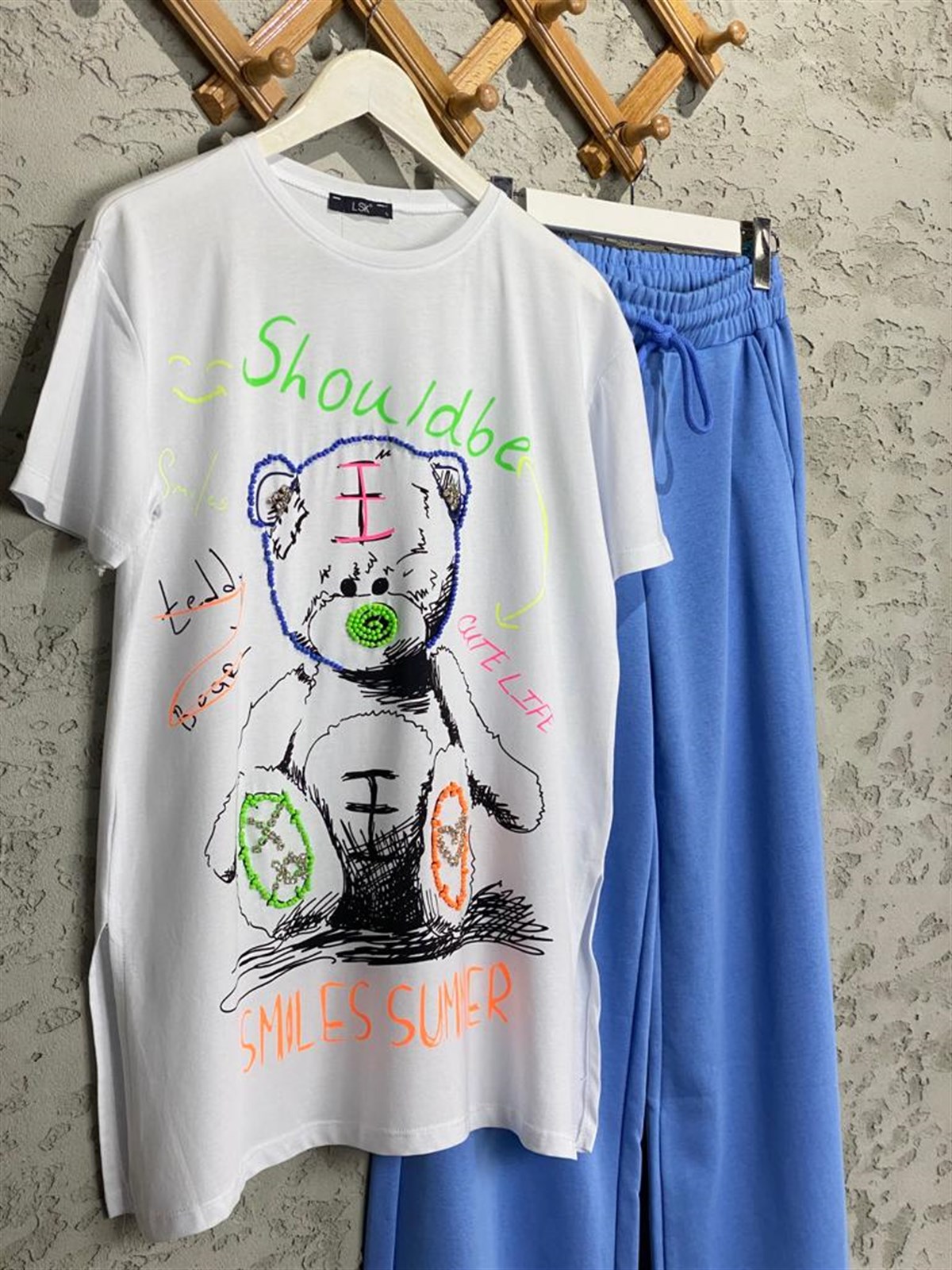 Summer Teddy Tshirt (Beyaz)
