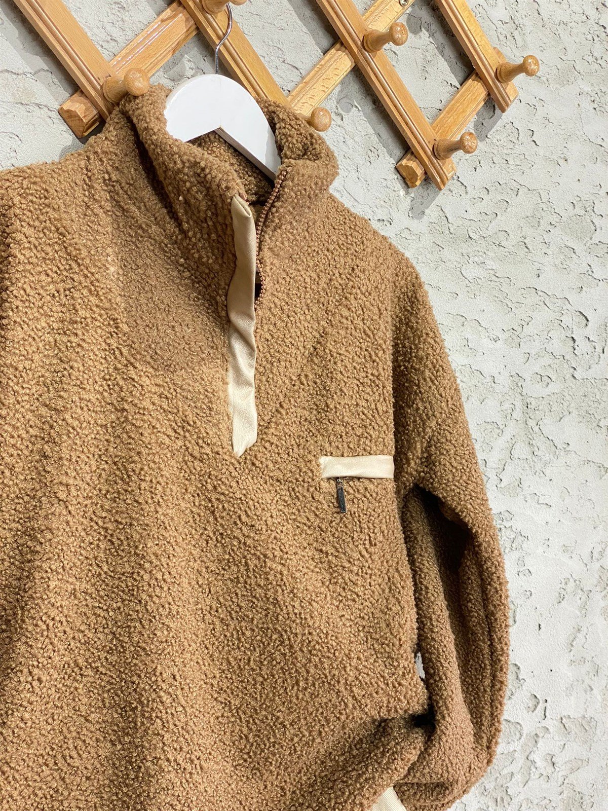 Suni Koyun Yünü Sweatshirt (Kahve)