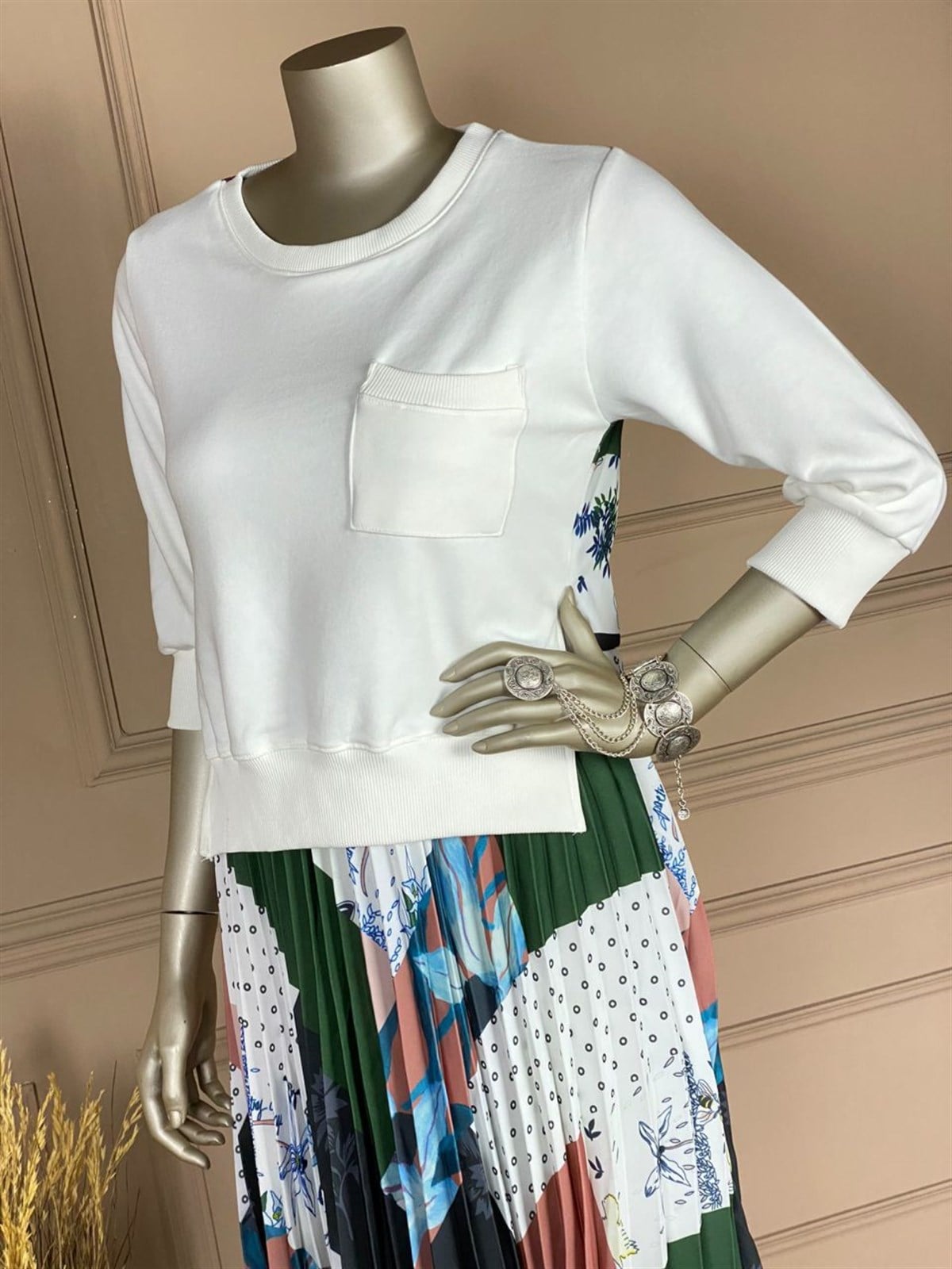 Sweat Detaylı Elbise