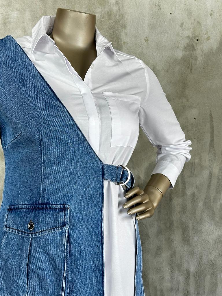 Tasarım Model Denim Yelek (Mavi)
