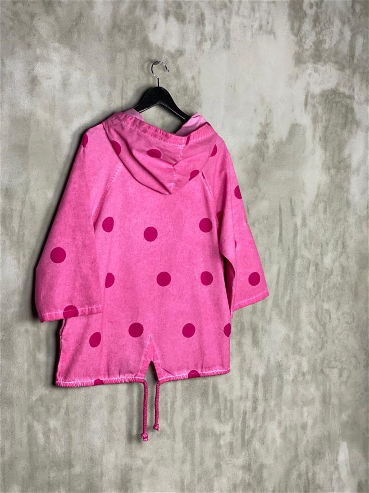 Tasarım Model Taş Yıkama Puantiyeli Ceket (Pembe)