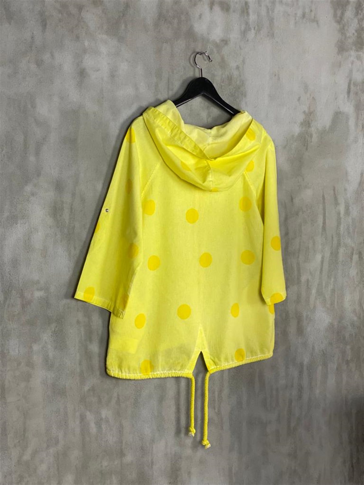 Tasarım Model Taş Yıkama Puantiyeli Ceket (Sarı)
