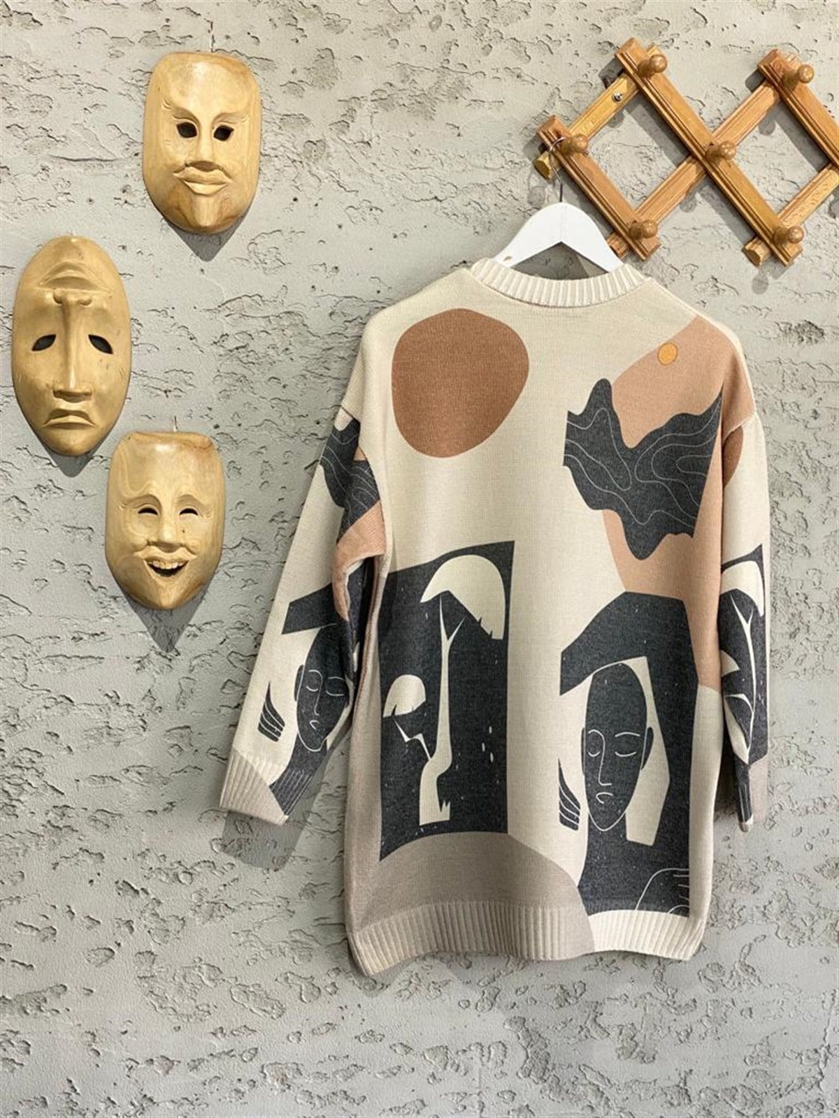 Tasarım Model Tunik Kazak (Bej)