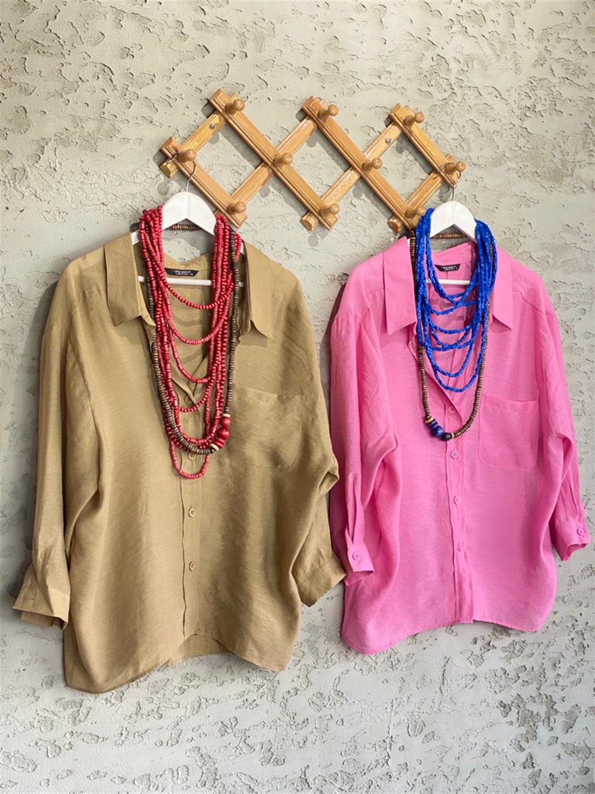 Tek Cep Detaylı Oversize Fabia Gömlek (Pembe)