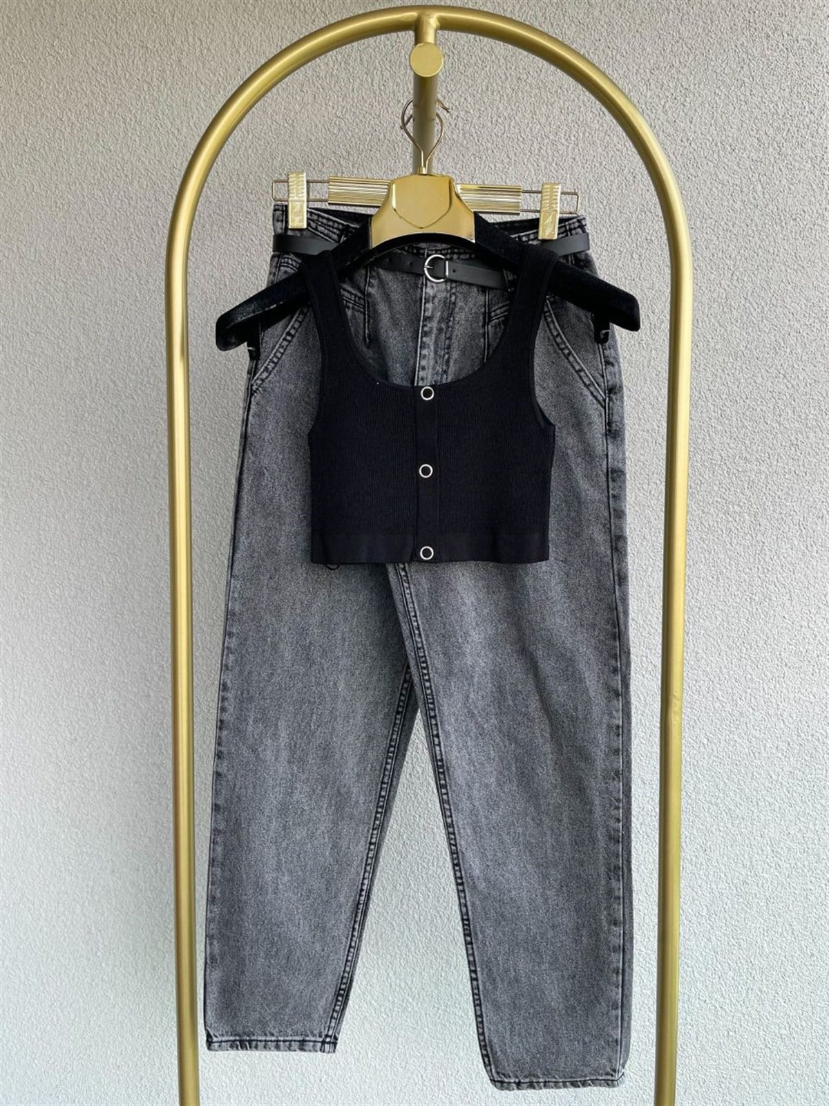 Triko Crop (Sİyah)