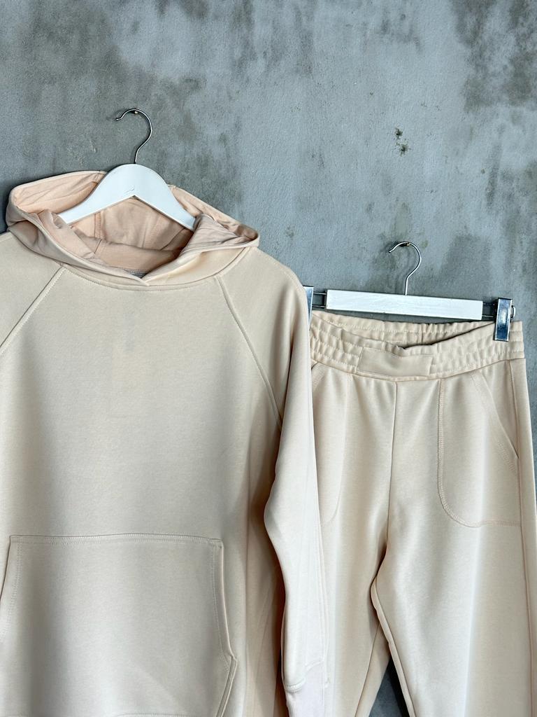 Tunik Boy Yan Yırtmaçlı Kadın Sweat (Bej)