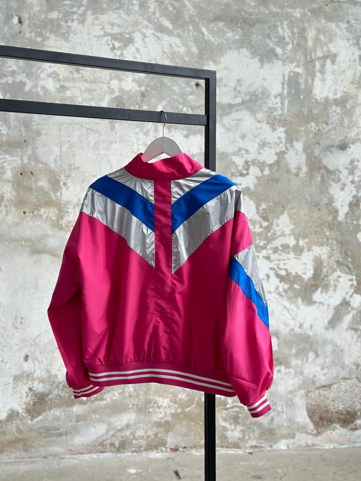 Varak Baskılı Kadın Yağmurluk (Pembe)