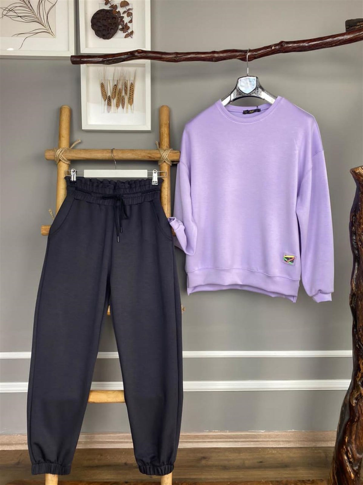 Yumuşak Dokulu Bilekten Lastikli Jogger Pantolon (ANTRASİT)