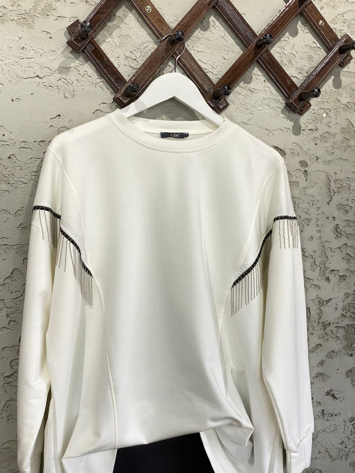 Zincirli Tunik Sweat (Ekru)