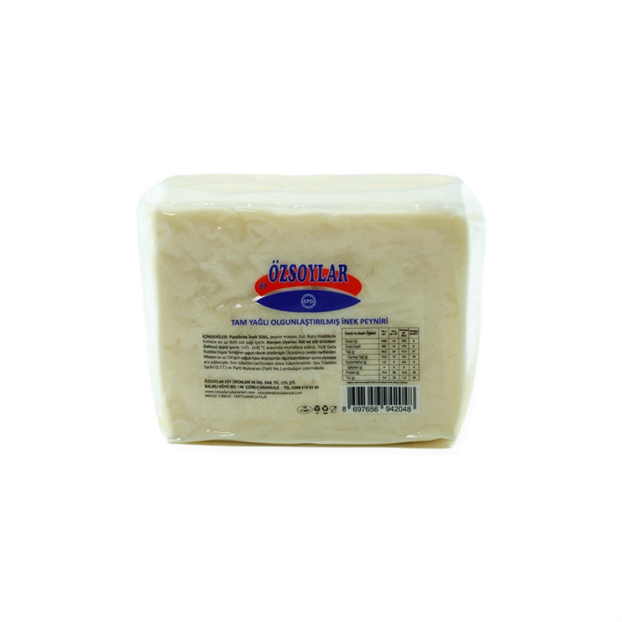 Tam Yağlı Olgunlaştırılmış İnek Peyniri 1000 gr