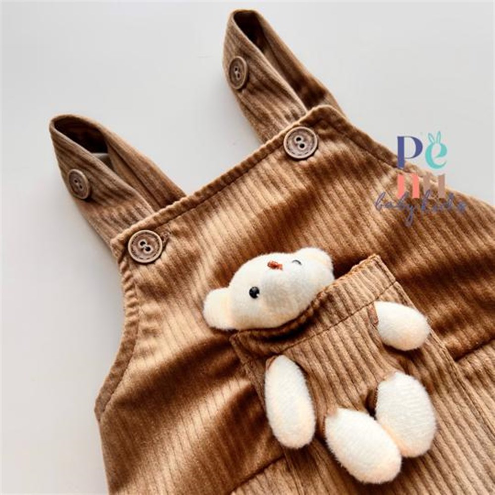 Kahve Ayıcıklı 2'li Tulum Takım - Bear