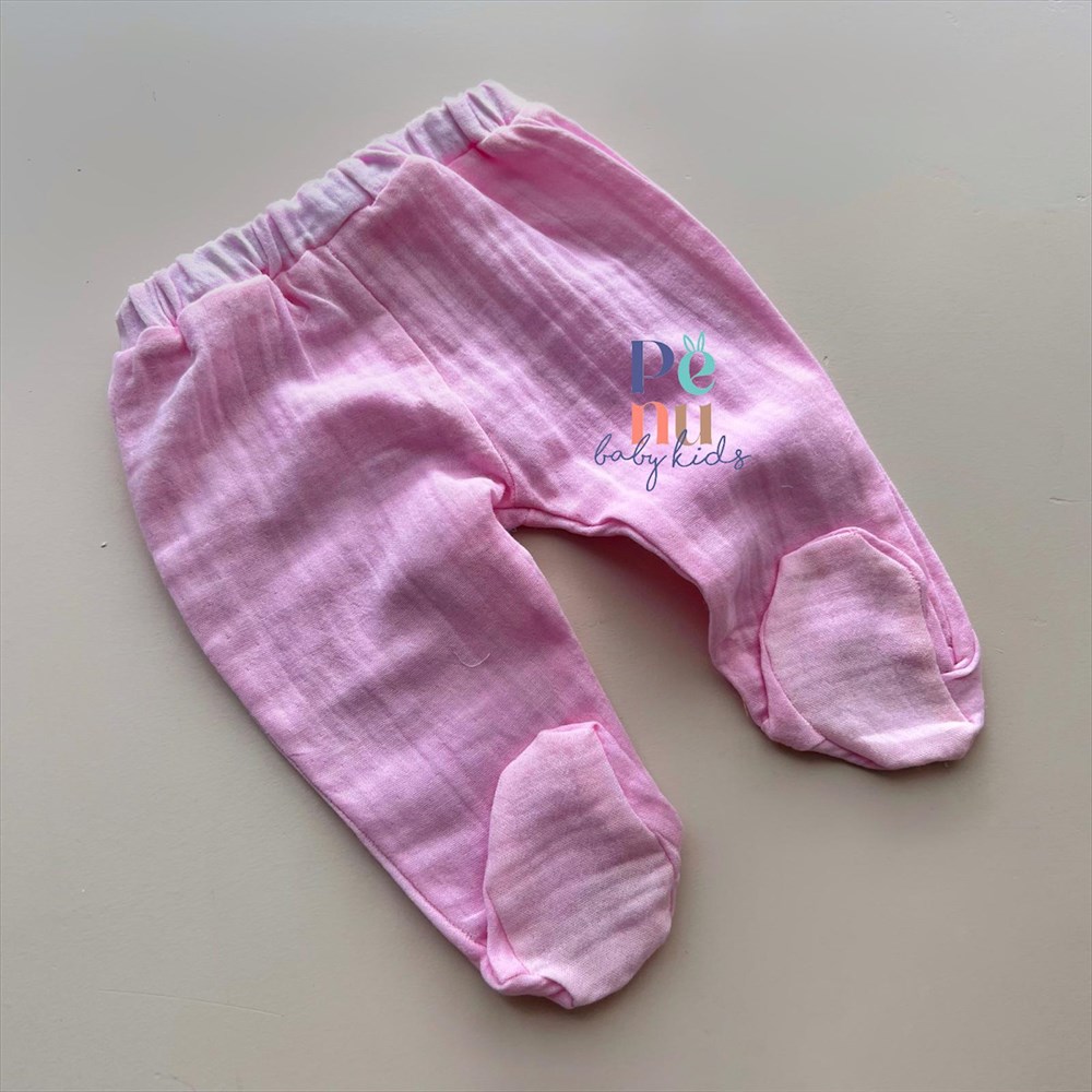 Toz Pembe 5 Parça Müslin Yenidoğan Takım - Hastane Çıkışı 