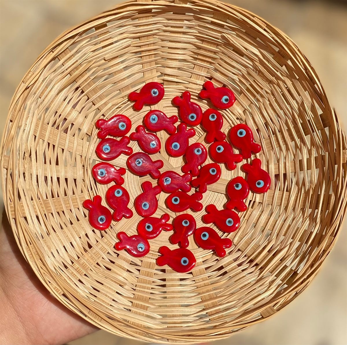 Kırmızı Balık Murano Cam Boncuk