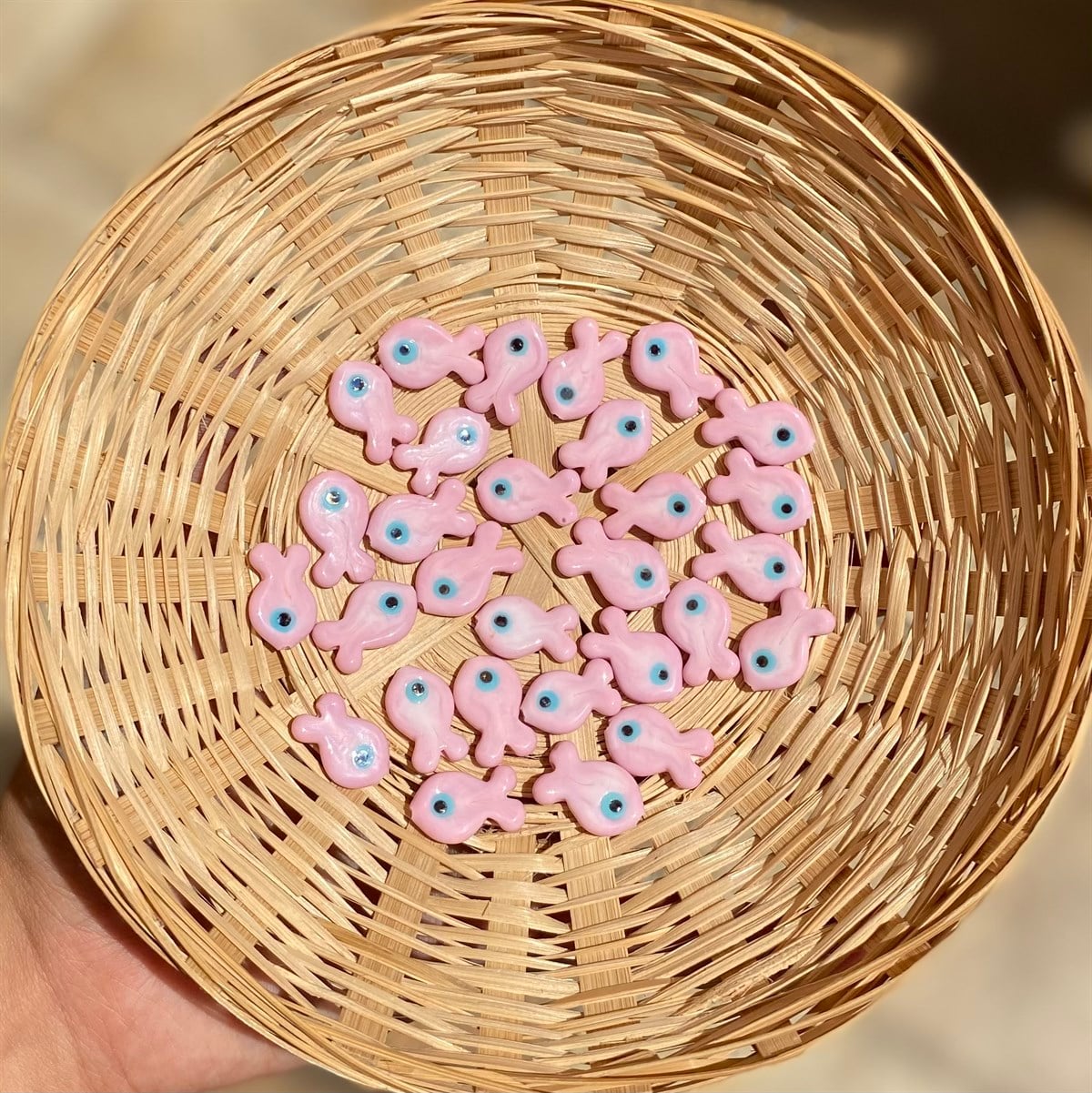 Pembe Balık Murano Cam Boncuk