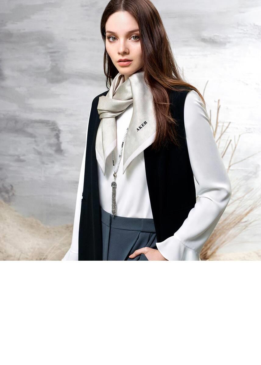 Aker İpek Krep Saten Eşarp 7208701-331