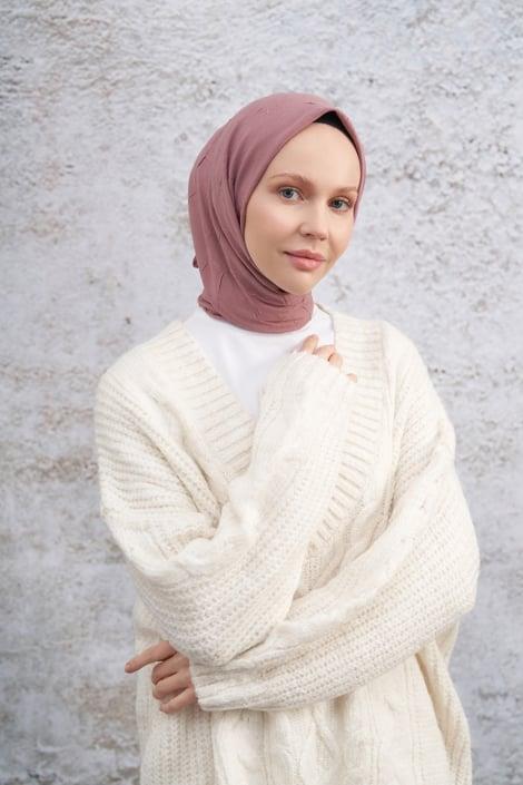 Armanda Bambu Kraş Eşarp 3286-Gül Kurusu