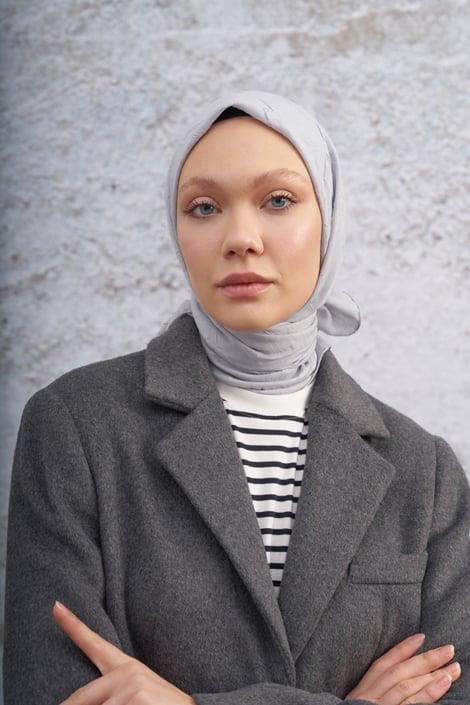 Armanda Bambu Kraş Eşarp 3286-Gümüş