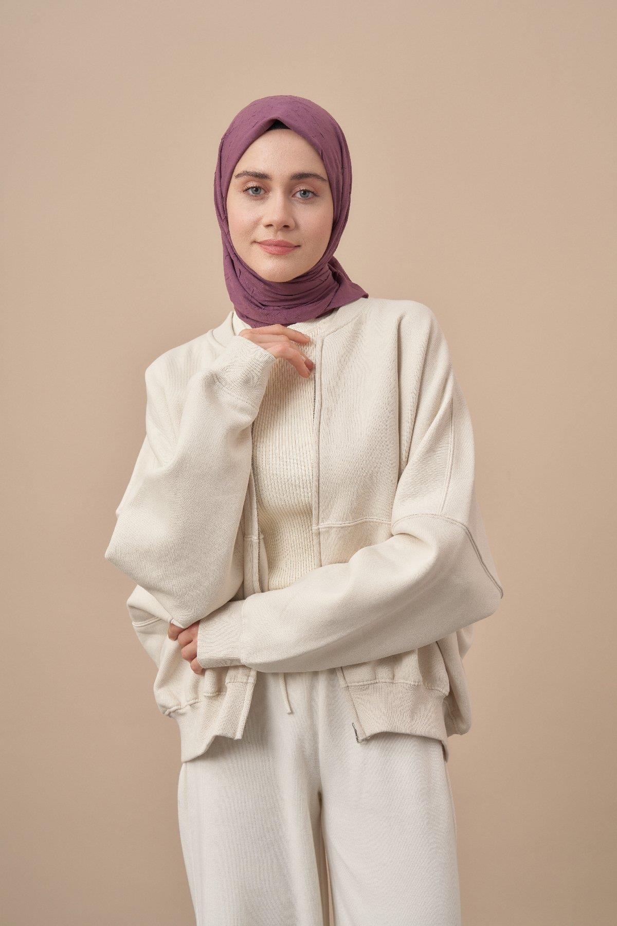 Armanda Bambu Kraş Eşarp 3286-Mürdüm