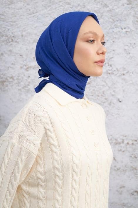 Armanda Bambu Kraş Eşarp 3286-Saks