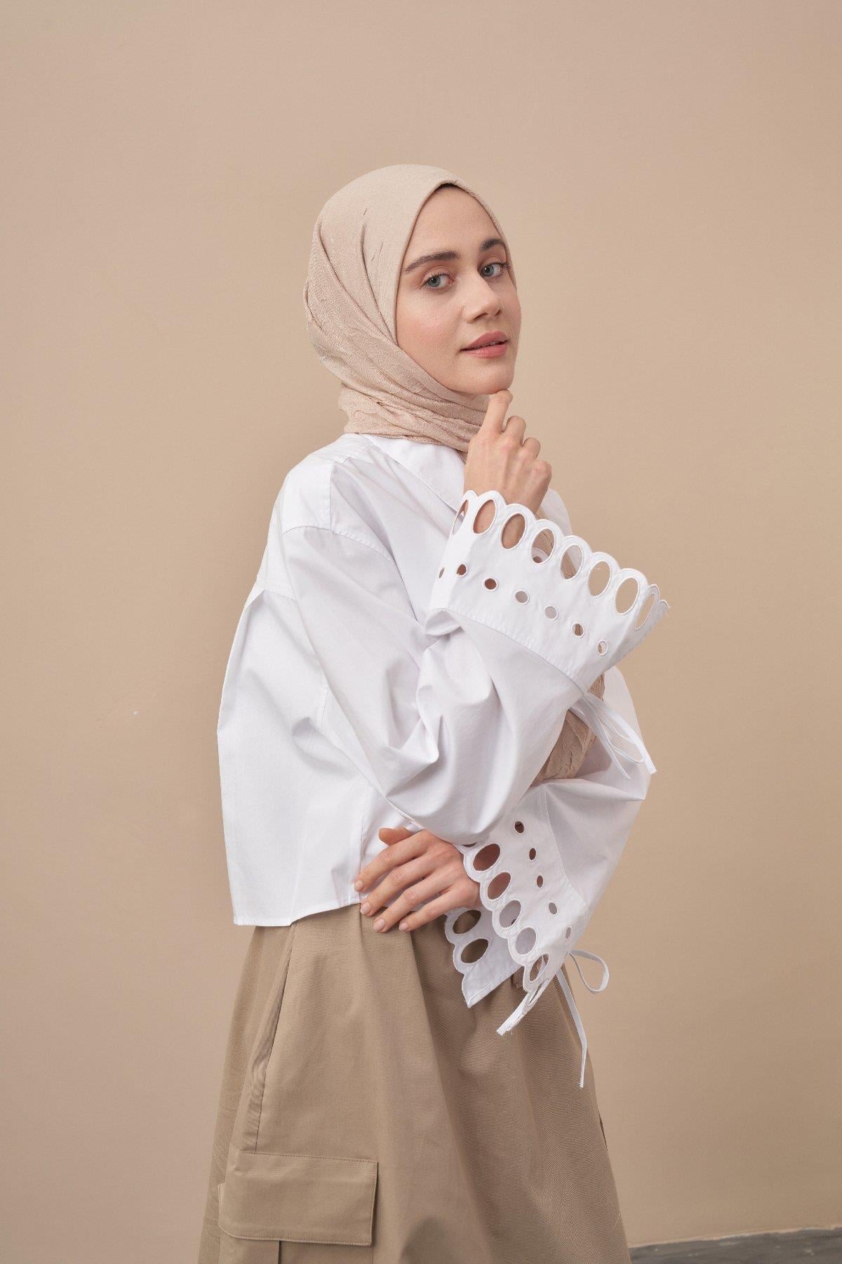 Armanda Bambu Kraş Şal 3285-Bej
