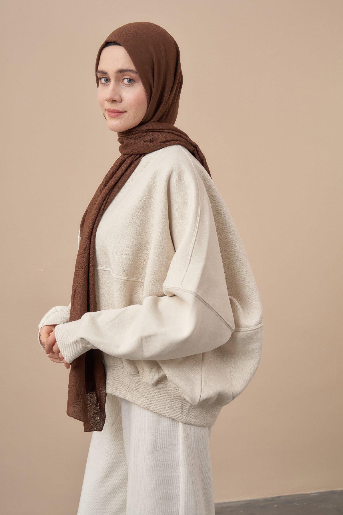 Armanda Bambu Kraş Şal 3285-Kahve