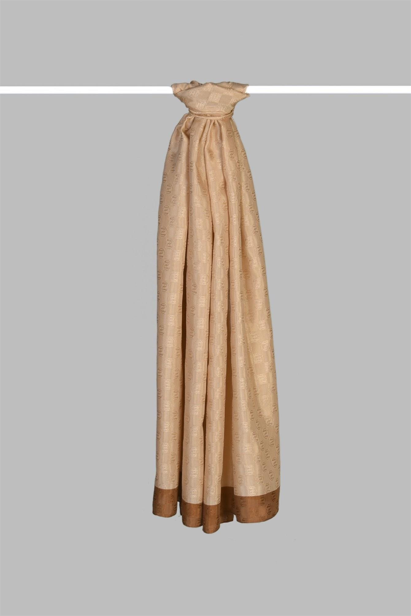 Armanda Dama Monogram Desenli Şal 3041-Dore
