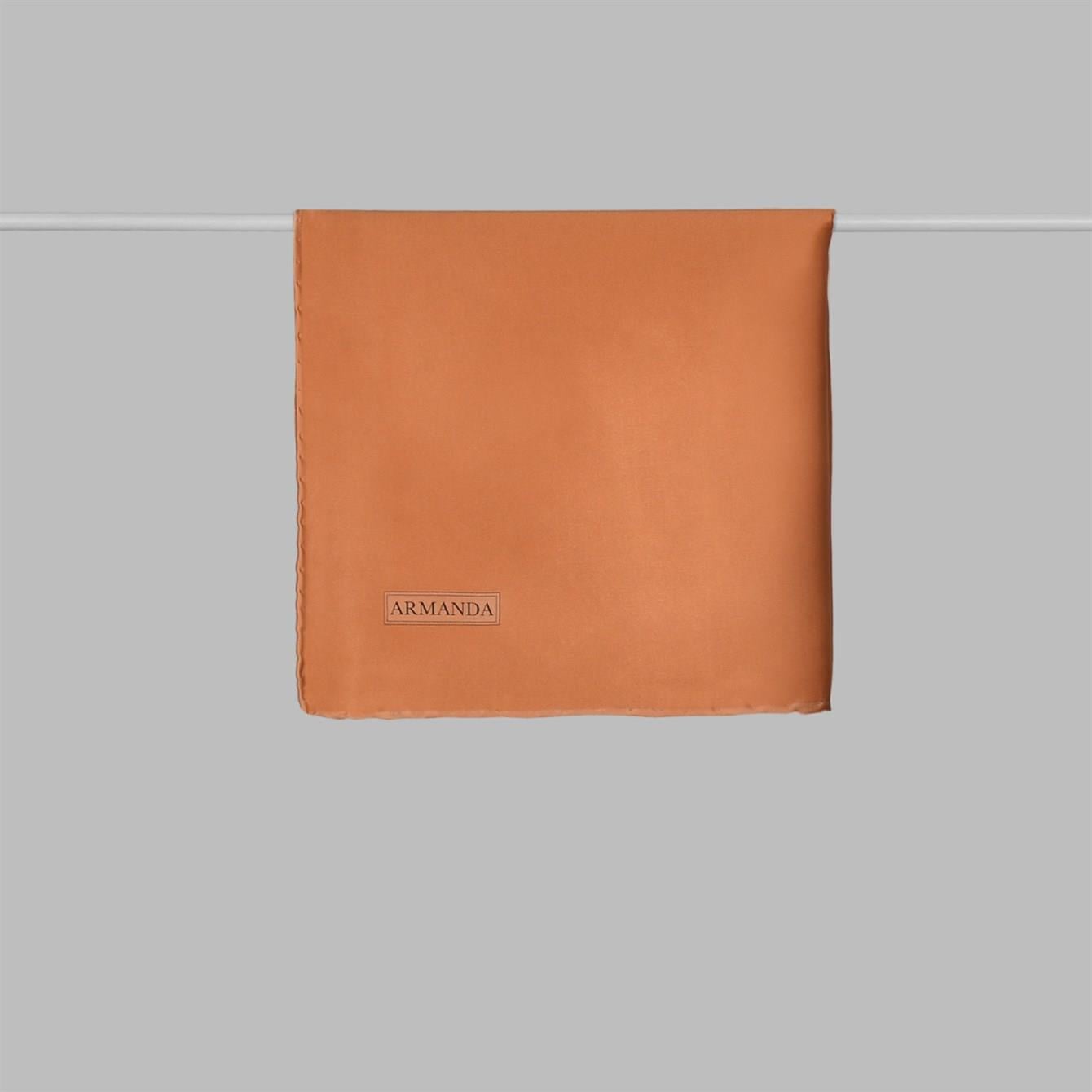 Armanda Tivil İpek Eşarp 4445-Taba