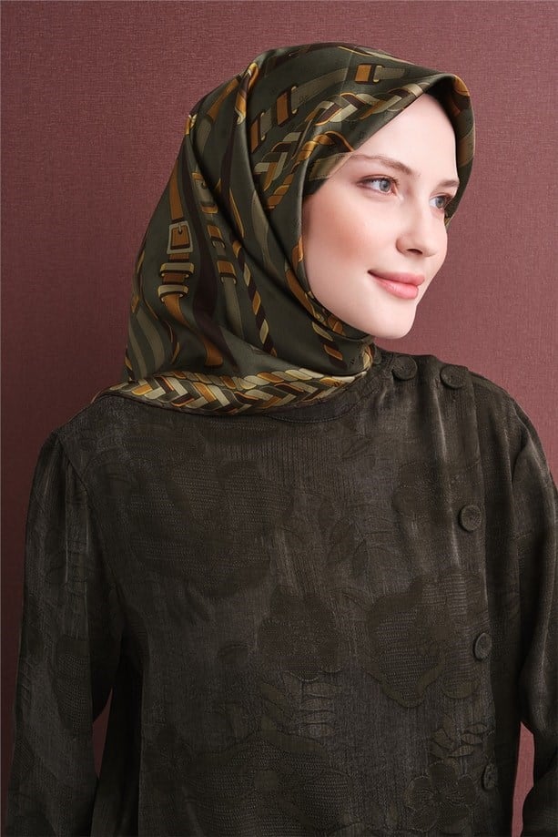 Armine Jakarlı İpek Eşarp 9607D-04