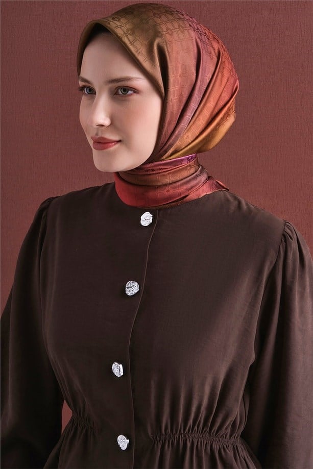 Armine Jakarlı İpek Eşarp 9647D-05