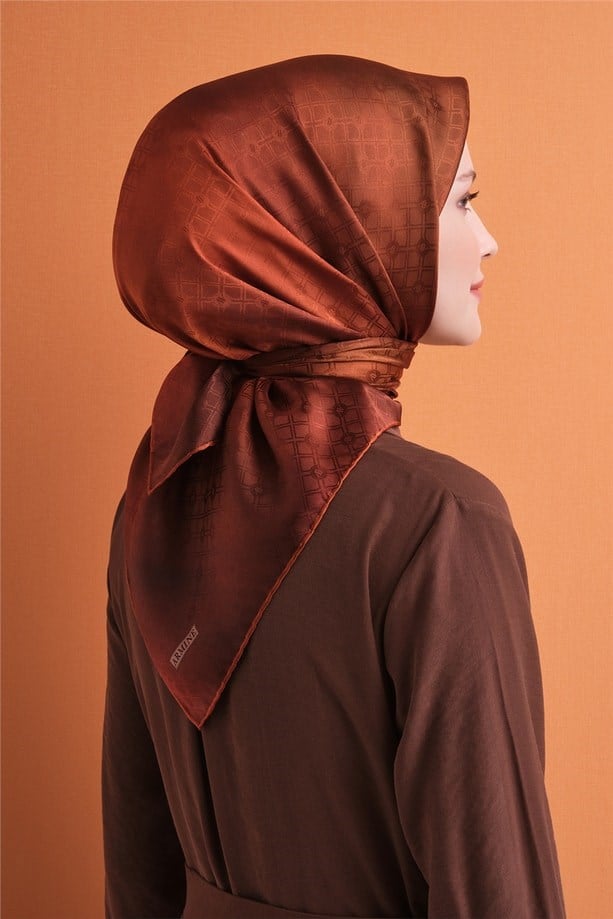 Armine Jakarlı İpek Eşarp 9647D-08