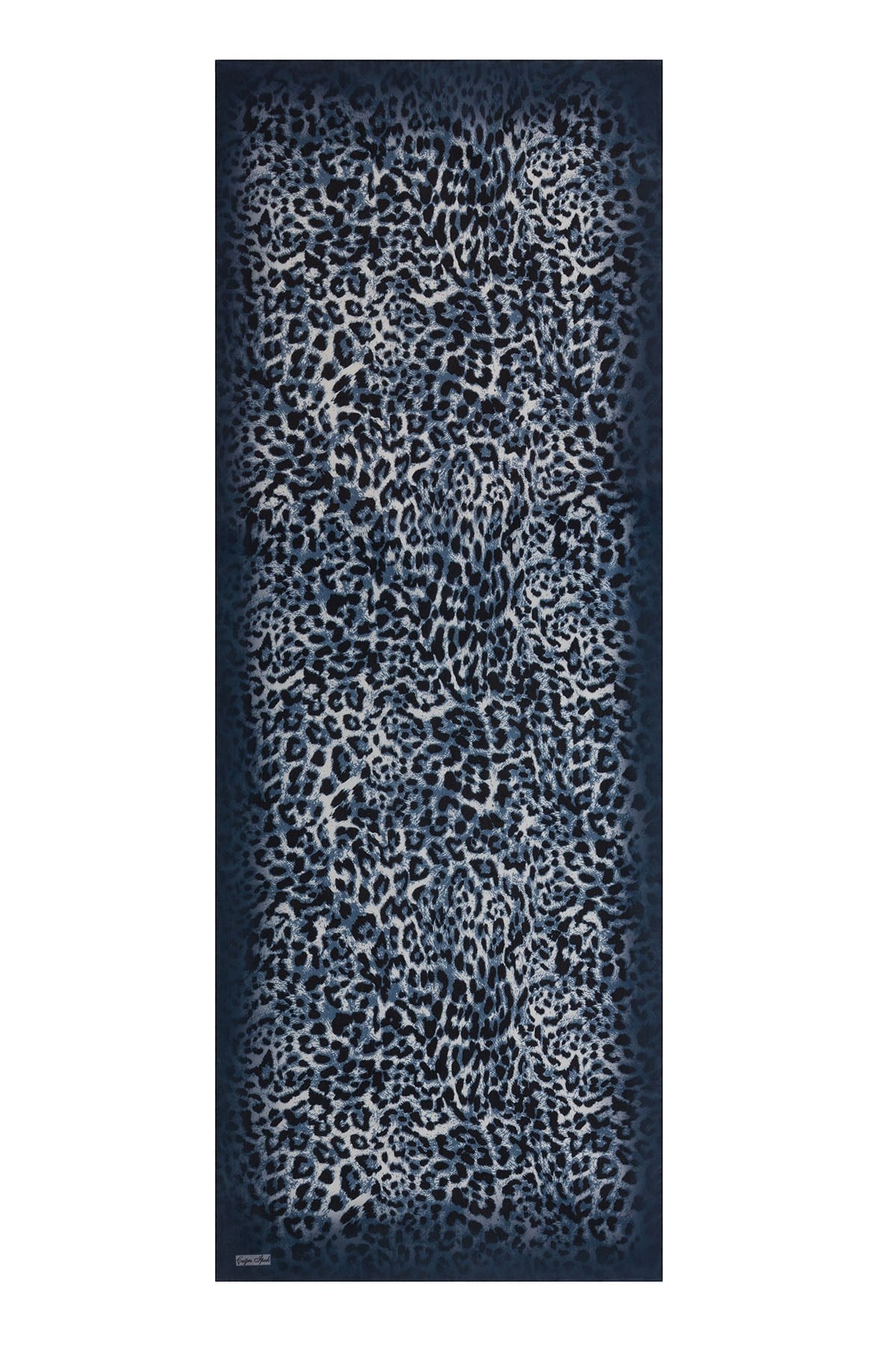 Çağrı İpek Leopar Desenli Demor Krep İpek Şal DG15258-5