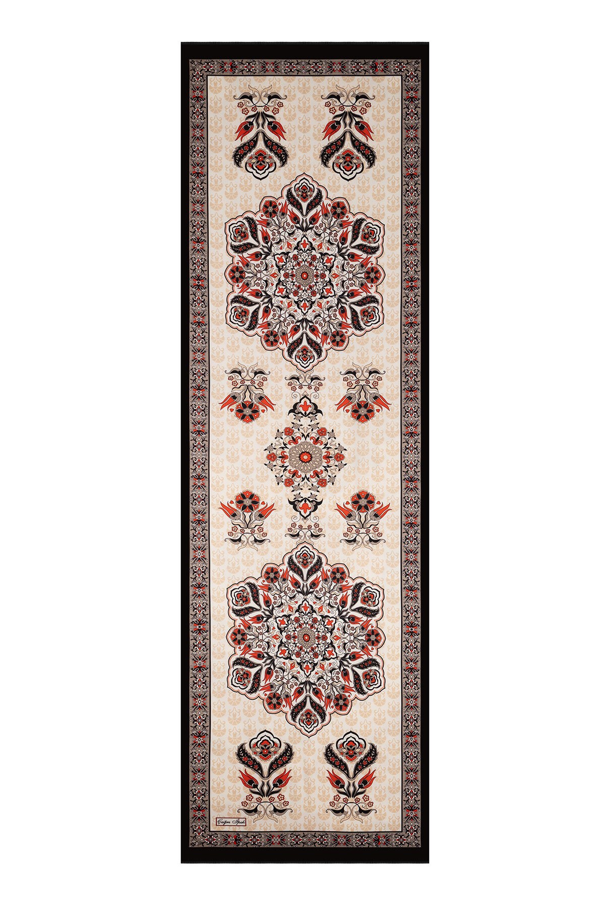 Çağrı İpek Rumi Desen İpek Fular  DG10063-7
