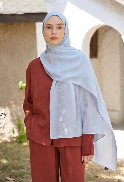 Ed Scarf Welness Logo Desen Şal 01103025-Gümüş