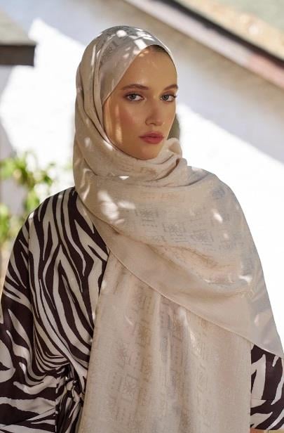 Ed Scarf Welness Logo Desen Şal 01103025-Bej